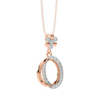 Leo Round Diamond Office Wear Pendant